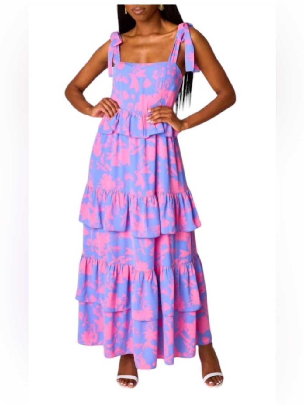 Buddy Love Purple and Pink Floral Dress